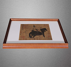 梁子湖书画装裱配框服务案例